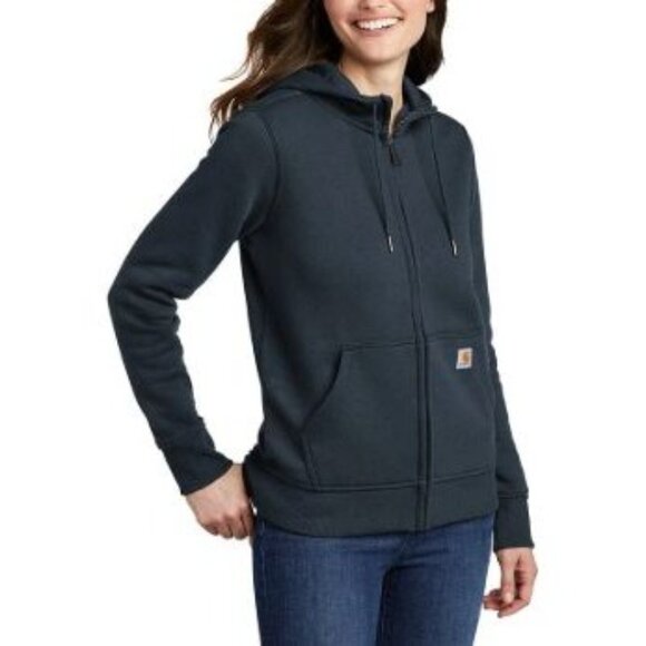 Carhartt Hoodie Womens Relaxed Fit Size XL Navy Blue NWT 16/18 Pockets - Picture 1 of 10
